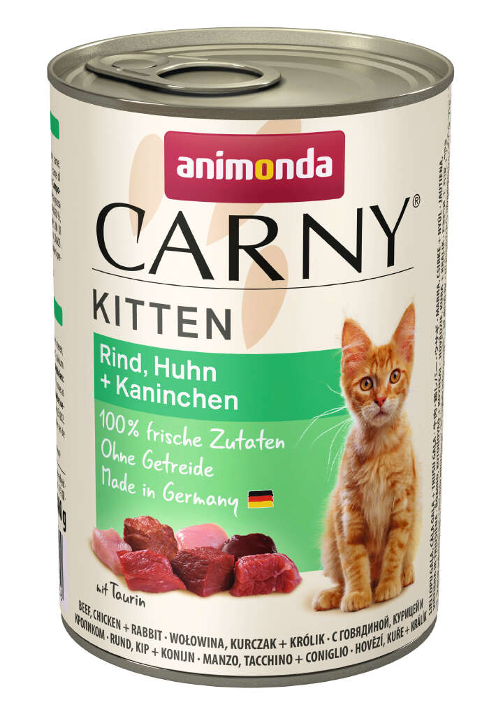 animonda Katzen-Nassfutter Kitten Rind, Huhn + Kaninchen